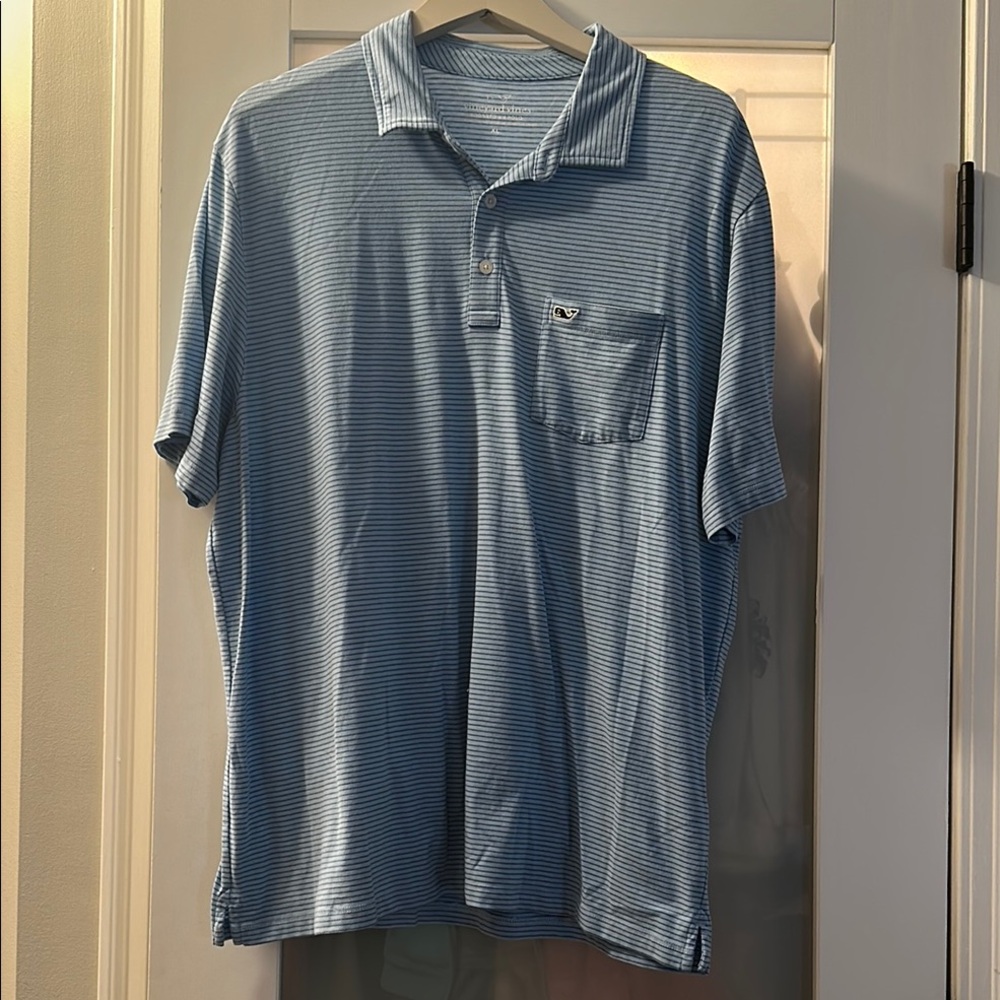Vineyard Vines Edgartown Blue Polo Shirt Classic Design
